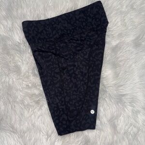 lululemon athletica Black Subtle Print Bike Shorts